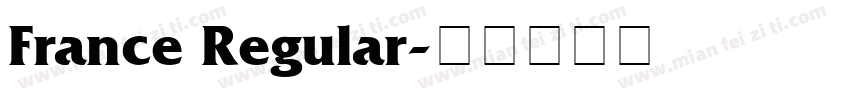 France Regular字体转换